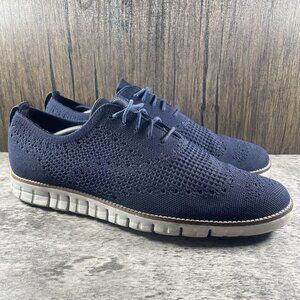 Cole Haan Zerogrand Stitchlite Men's 13 M Wingtip Oxford Marine Blue C32149